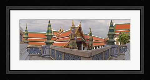Framed Grand Palace (Phra Borom Maha Ratcha Wang) is a complex of buildings at the heart of Bangkok, Thailand Print