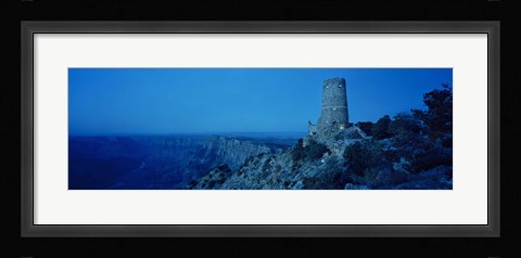 Framed Desert View Watchtower in Blue, Desert Point, Grand Canyon National Park, Arizona Print