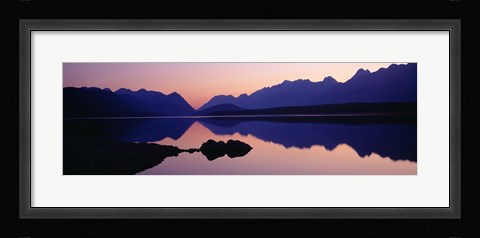 Framed Reflections, Upper Kananaskis Lake, Peter Lougheed Provincial Park, Kananaskis Country, Canadian Rockies, Alberta, Canada Print