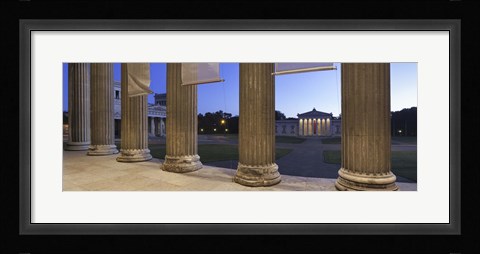 Framed Propylaeen and Glyptothek, Koenigsplatz, Munich, Bavaria, Germany Print