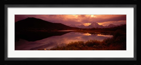 Framed Teton Range, Mountains, Grand Teton National Park, Wyoming, USA Print