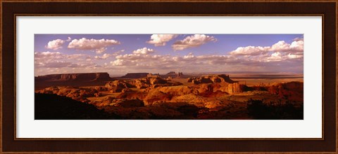 Framed Monument Valley Under Cloudy Sky Print