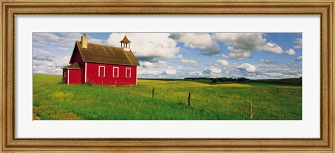 Framed Small Red Schoolhouse, Battle Lake, Minnesota, USA Print