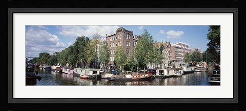 Framed Netherlands, Amsterdam, intersecting channels Print