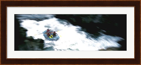 Framed White Water Rafting Salmon River CA USA Print