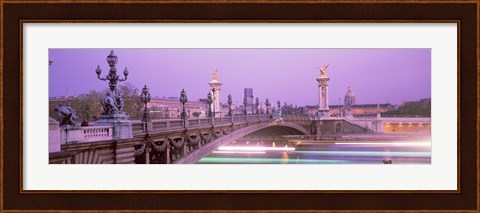 Framed Bridge over a river, Seine River, Paris, France Print