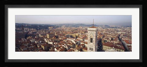 Framed Aerial view of a city, Florence, Tuscany, Italy Print