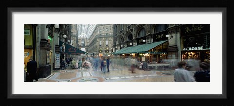 Framed Large group of people on the street, Milan, Italy Print