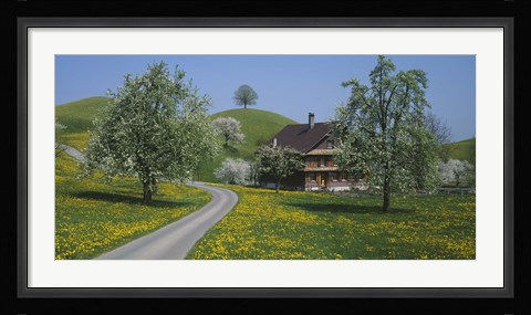 Framed road through Zug, Switzerland Print