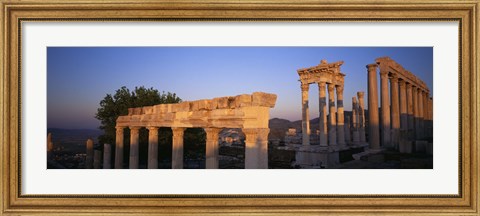 Framed Turkey, Pergamum, temple ruins Print