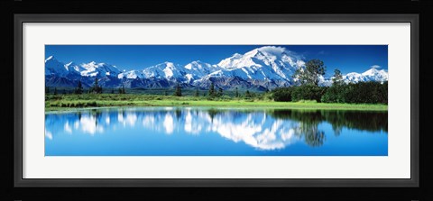 Framed Lake in Denali National Park AK Print
