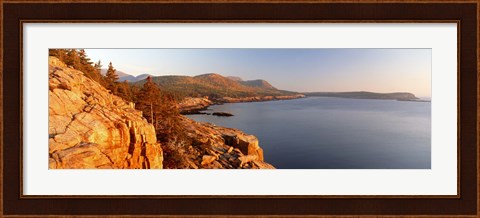 Framed High angle view of a coastline, Mount Desert Island, Acadia National Park, Maine, USA Print