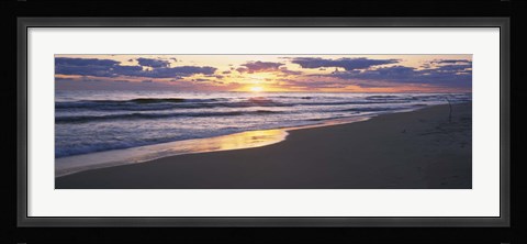 Framed Sunset over the sea, Gotska Sandon National Park, Gotska Sandon, Sweden Print
