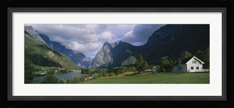 Framed House on a Mountainside, Marstein, Norway Print