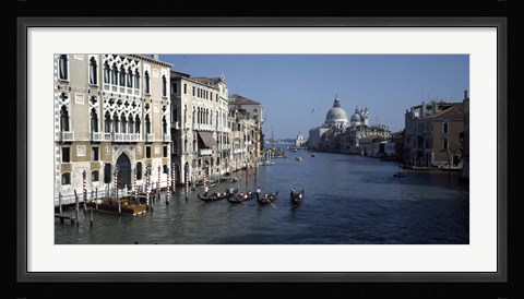 Framed Gondolas in a canal, Grand Canal, Venice, Veneto, Italy Print