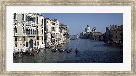Framed Gondolas in a canal, Grand Canal, Venice, Veneto, Italy Print