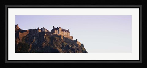 Framed Low angle view of a castle on top of a hill, Edinburgh Castle, Edinburgh, Scotland Print