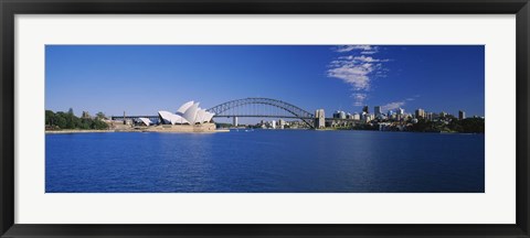 Framed Sydney Opera House and Bridge Print