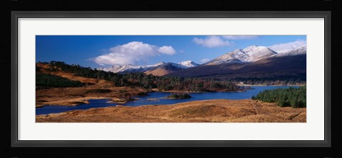 Framed Lake on mountainside, Loch Tulla, Rannoch Moor, Argyll, Scotland Print