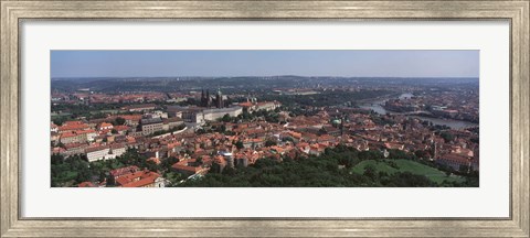 Framed Aerial view of a cityscape, Prague, Czech Republic Print