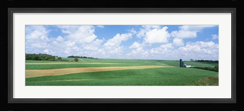 Framed Barn In A Field, Wisconsin, USA Print