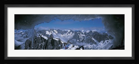 Framed Cave Mt Blanc France Print