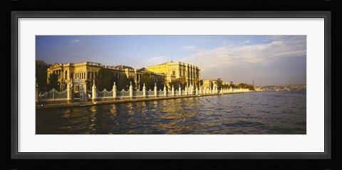 Framed Palace at the waterfront, Dolmabahce Palace, Bosphorus, Istanbul, Turkey Print