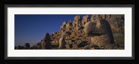 Framed Rocks on a cliff, Mount Nemrut, Nemrud Dagh, Cappadocia, Antolia, Turkey Print