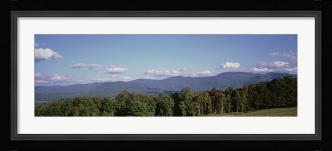 Framed High angle view of a mountain range, Green Mountains, Stowe, Vermont, New England, USA Print