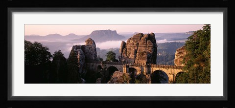 Framed Bastei, Saxonian Switzerland National Park, Germany Print