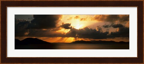 Framed Sunset British Virgin Islands Print