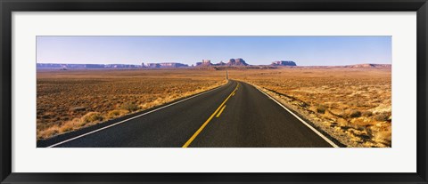 Framed Road passing through a desert, Monument Valley, Arizona, USA Print
