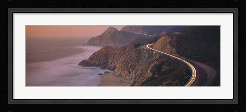 Framed Dusk Highway 1 Pacific Coast CA Print