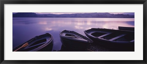Framed Fishing Boats, Loch Awe, Scotland Print