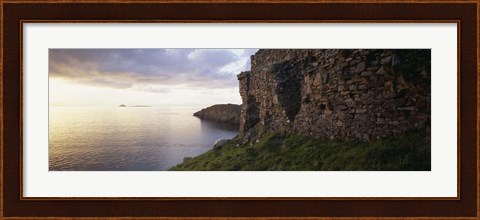 Framed Castle at the waterfront, Duntulm Castle, Isle Of Skye, Scotland Print