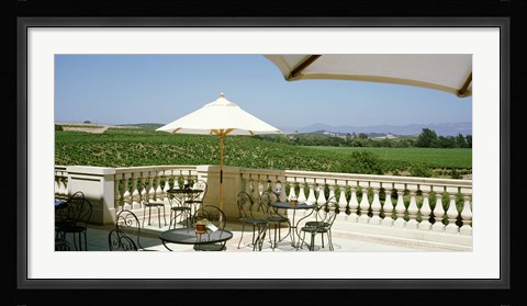 Framed Vineyards Terrace at Winery Napa Valley CA USA Print