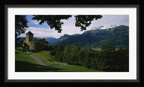 Framed High angle view of a castle, Vaduz, Liechtenstein Print
