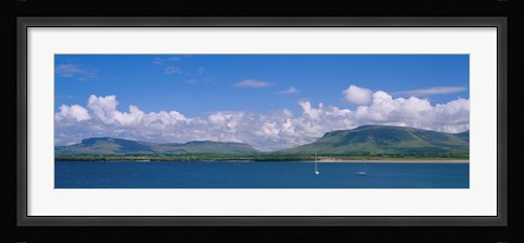Framed High angle view of a sailboat, Donegal Bay, Republic of Ireland Print