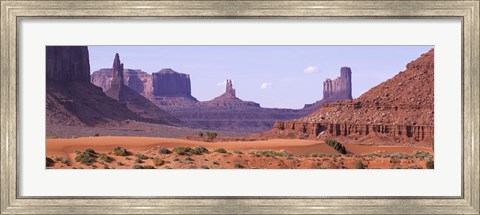 Framed View To Northwest From 1st Marker In The Valley, Monument Valley, Arizona, USA, Print