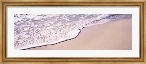 Framed High angle view of surf on the beach, The Baths, Virgin Gorda, British Virgin Islands Print