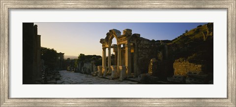 Framed Facade of a temple, Hadrian Temple, Ephesus, Turkey Print