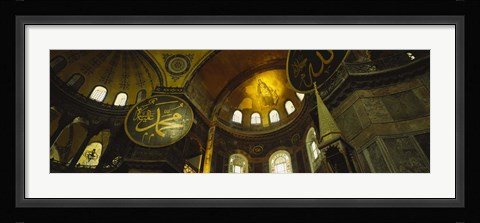 Framed Low angle view of a ceiling, Aya Sophia, Istanbul, Turkey Print