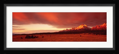 Framed Sunrise Grand Teton National Park WY Print