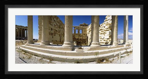 Framed Ruins of a temple, Parthenon, The Acropolis, Athens, Greece Print
