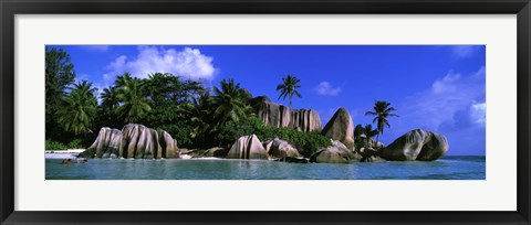 Framed La Digue, Island, The Seychelles, Africa Print