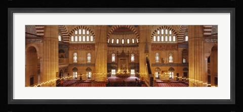 Framed Interiors of a mosque, Selimiye Mosque, Edirne, Turkey Print