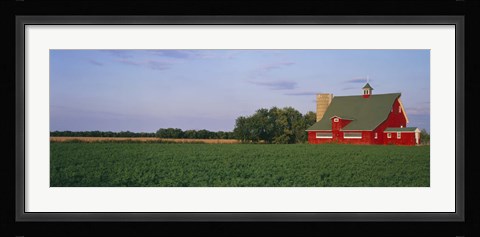 Framed Red Barn Kankakee IL USA Print
