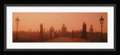 Framed Daybreak Karluvmost Praha Czech Republic Print