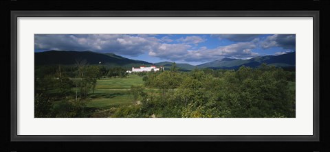 Framed Hotel in the forest, Mount Washington Hotel, Bretton Woods, New Hampshire, USA Print