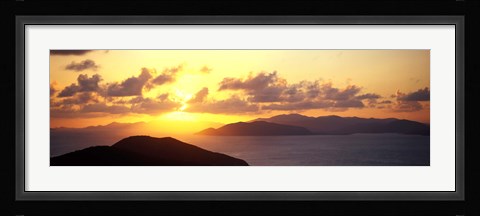 Framed Sunset Virgin Gorda British Virgin Islands Print